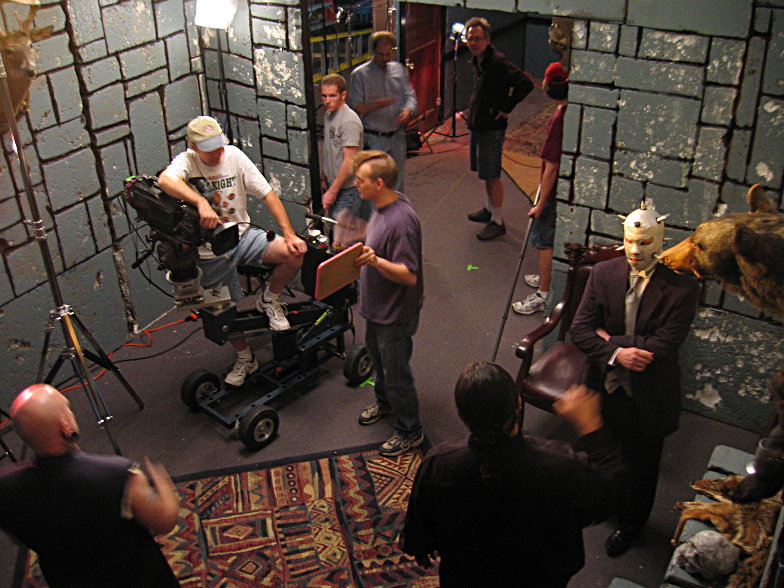 Production crew filming Academy of Doom